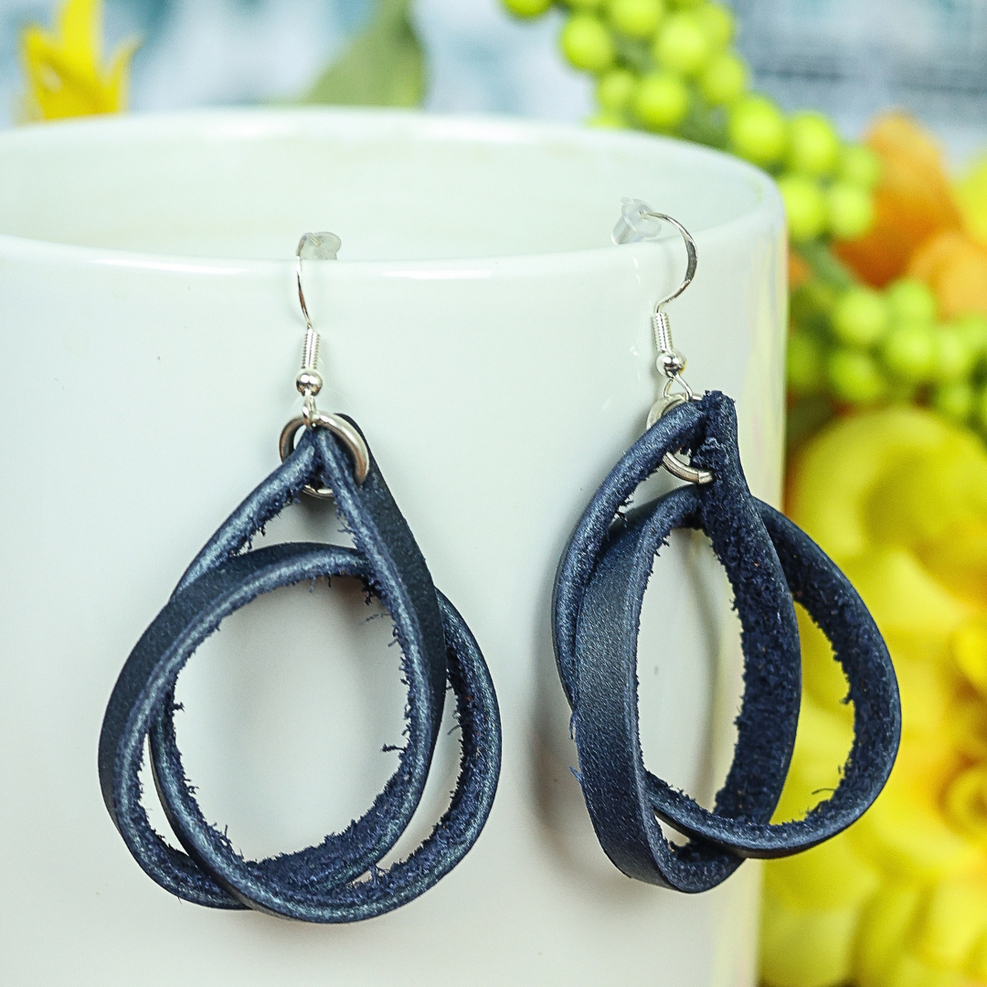 Genuine Leather Loop Earrings