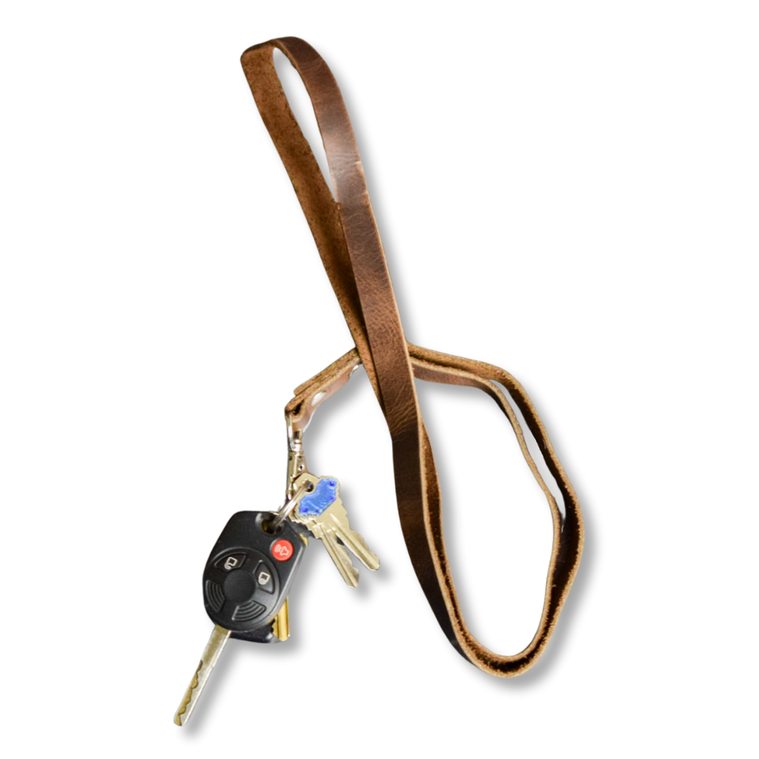 thumbnail image 2 of Durable Braided PU Leather Neck Lanyard With Key Chain – Unisex ID Badge Holder For Keys & Cards 2 of 6