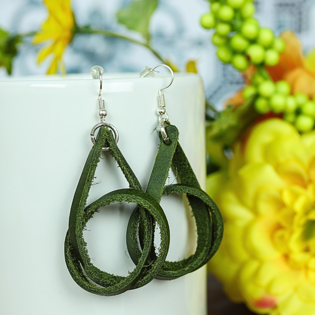 Genuine Leather Loop Earrings