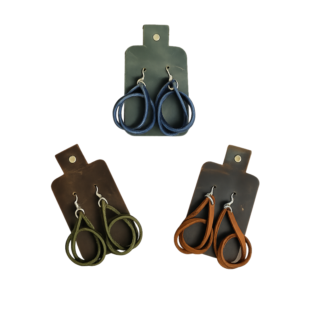 Genuine Leather Loop Earrings