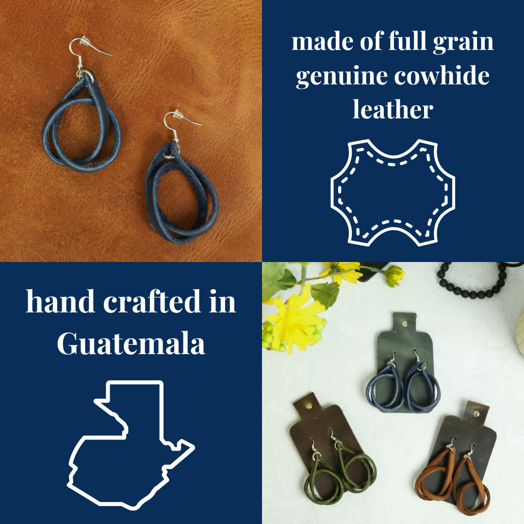 Genuine Leather Loop Earrings