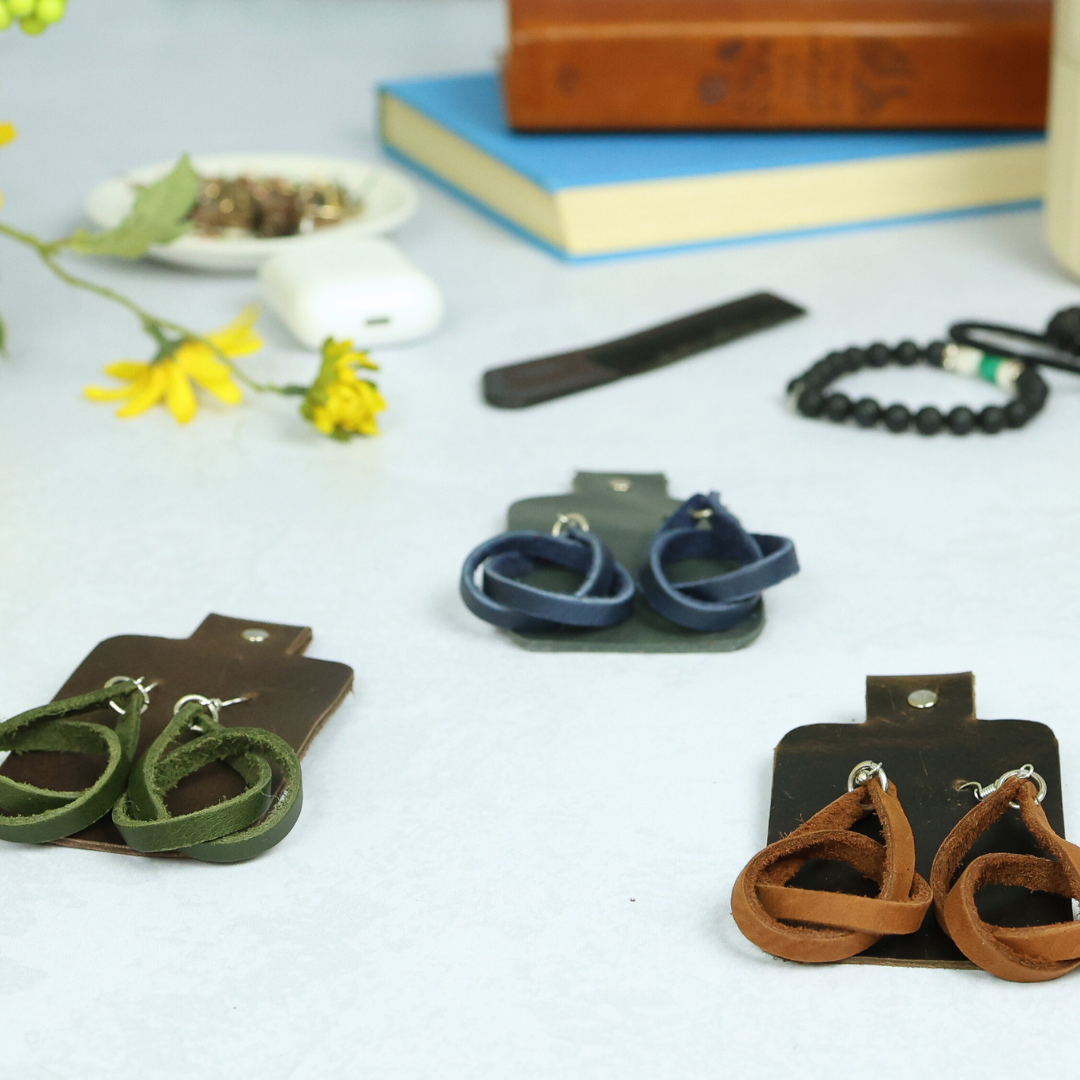 Genuine Leather Loop Earrings