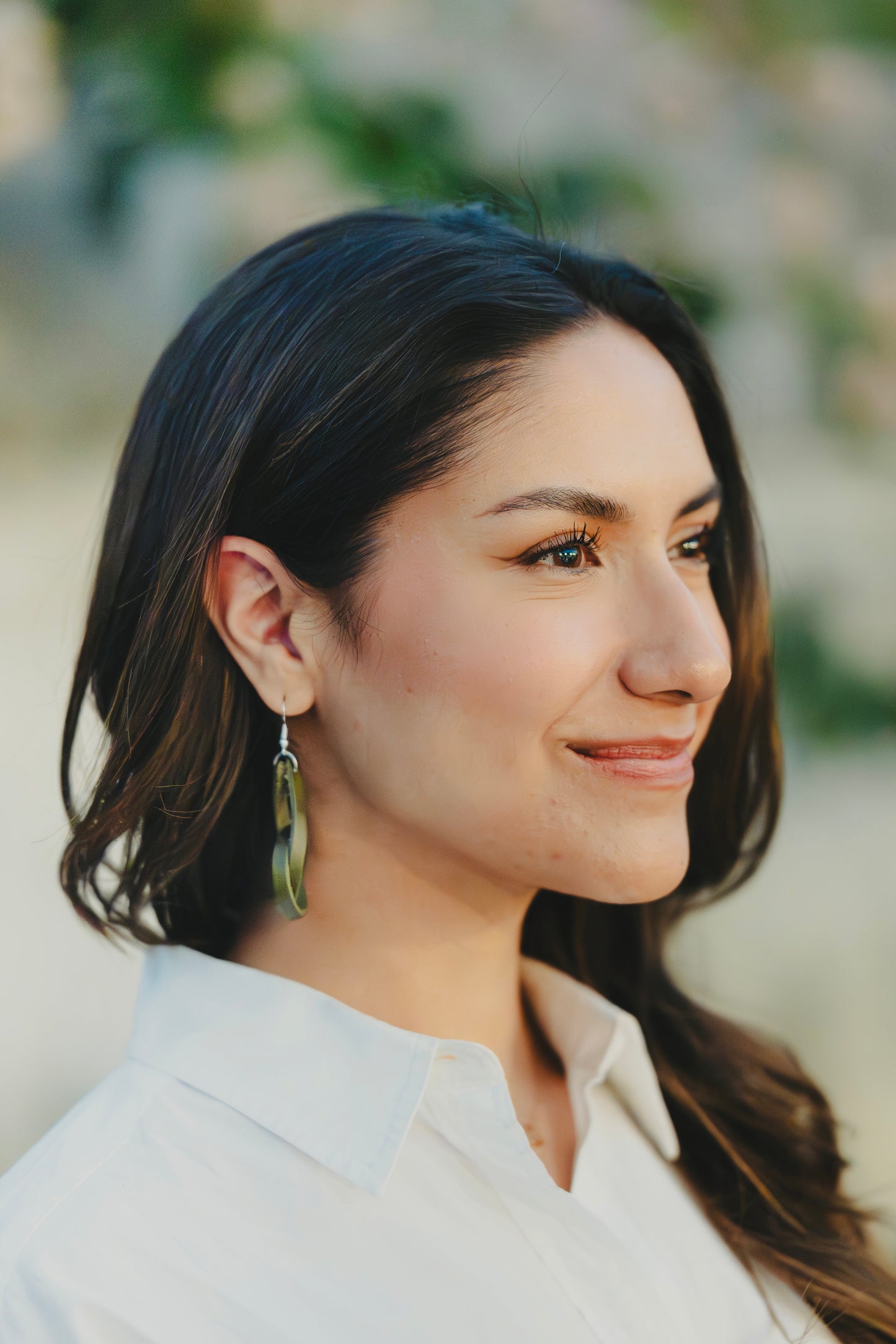 Genuine Leather Loop Earrings