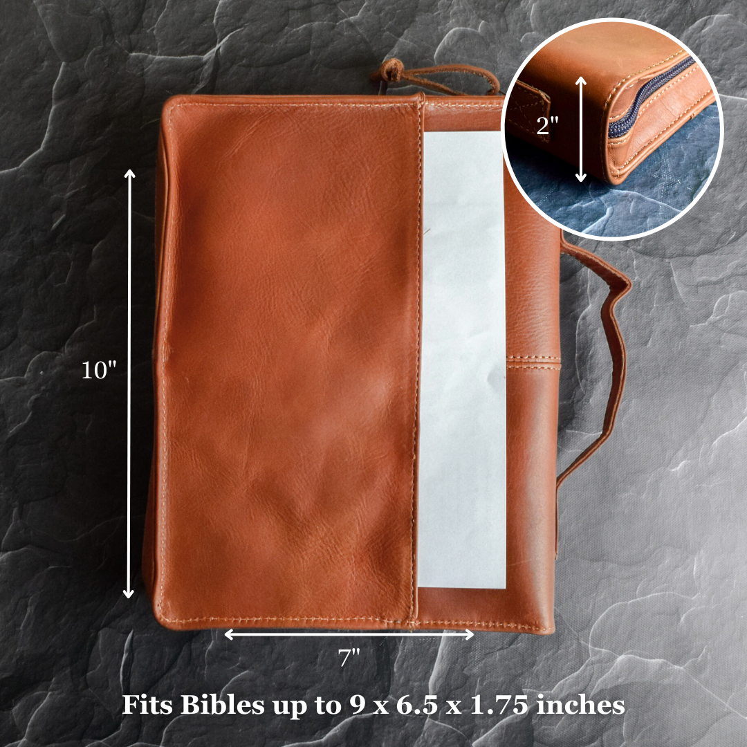 Mahogany Leather Bible Cover