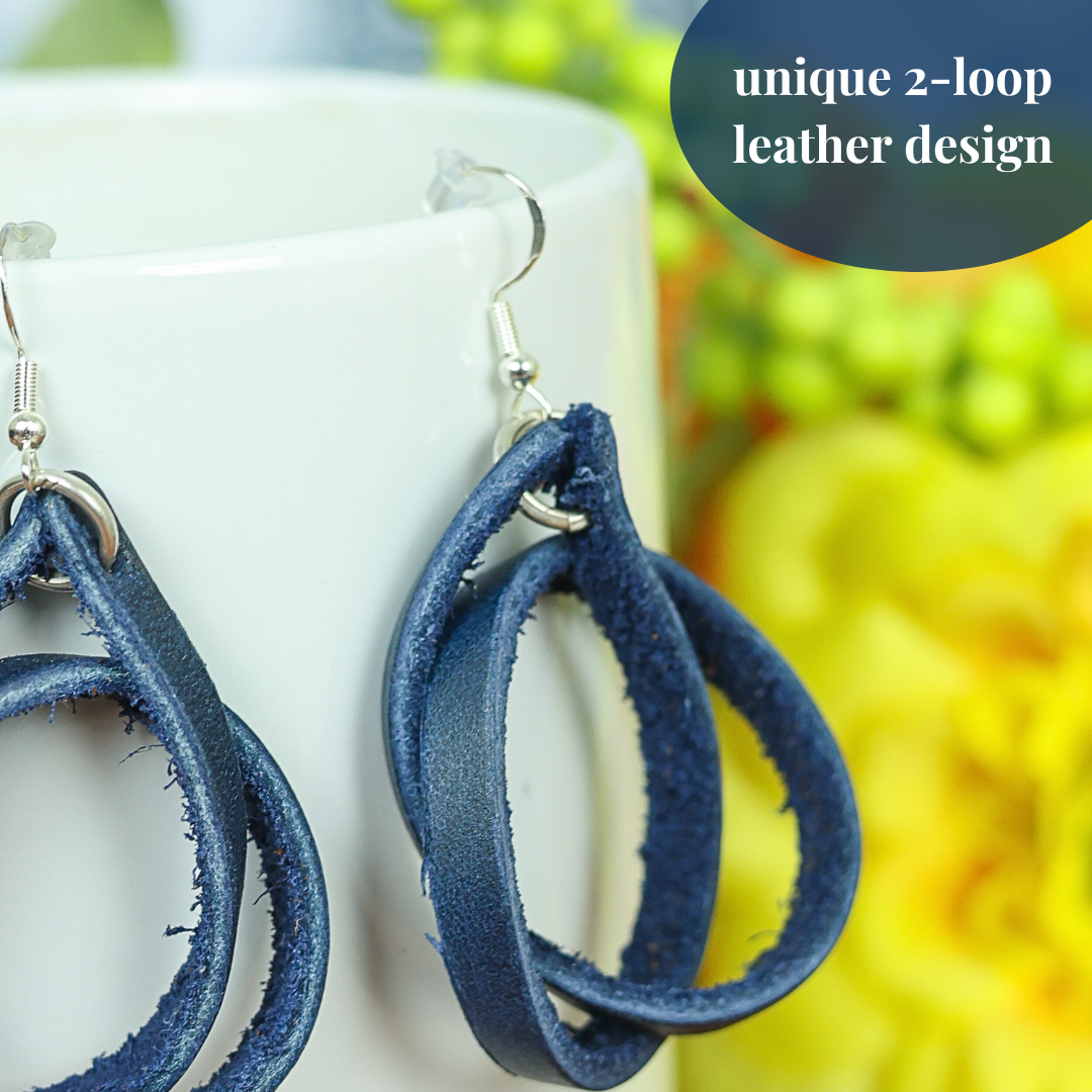 Genuine Leather Loop Earrings