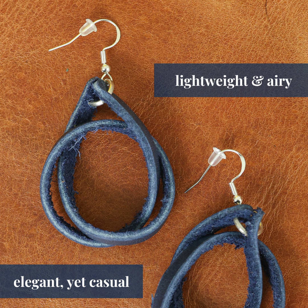 Genuine Leather Loop Earrings