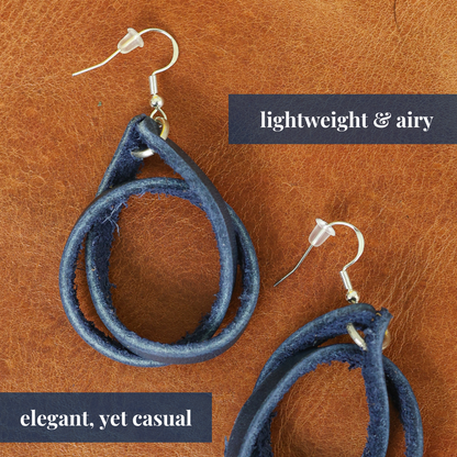 Genuine Leather Loop Earrings