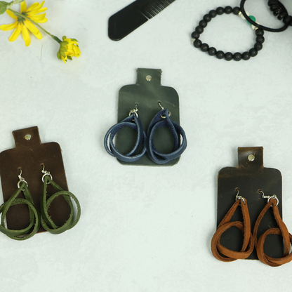Genuine Leather Loop Earrings