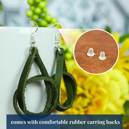 Genuine Leather Loop Earrings