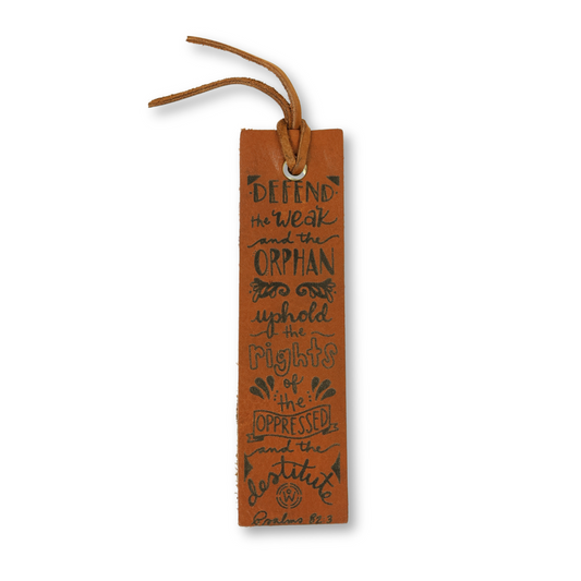 Psalm 82:3 Leather Bookmark by World Orphans