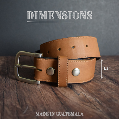 Mahogany Full Grain Leather Belt by World Orphans