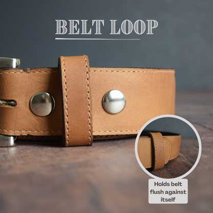 Mahogany Full Grain Leather Belt by World Orphans