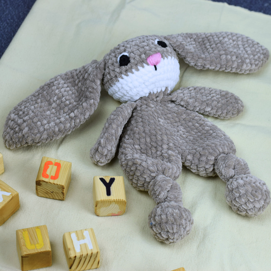 Crochet Animal Loveys - Bunny, Duck, Puppy, Dinosaur