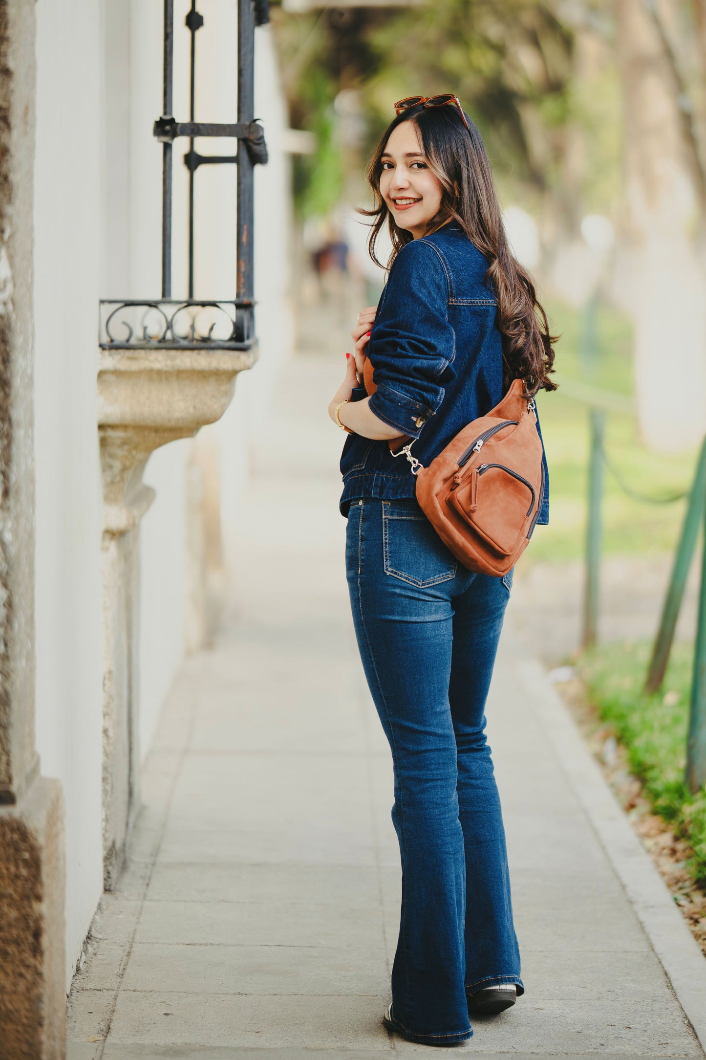 Mahogany Leather Sling Bag / Crossbody Purse