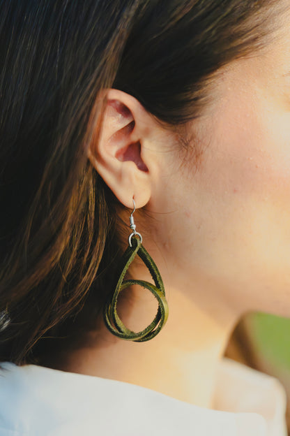 Genuine Leather Loop Earrings