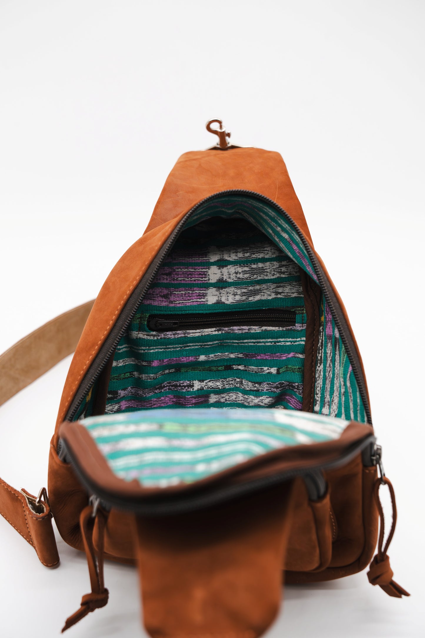 Mahogany Leather Sling Bag / Crossbody Purse