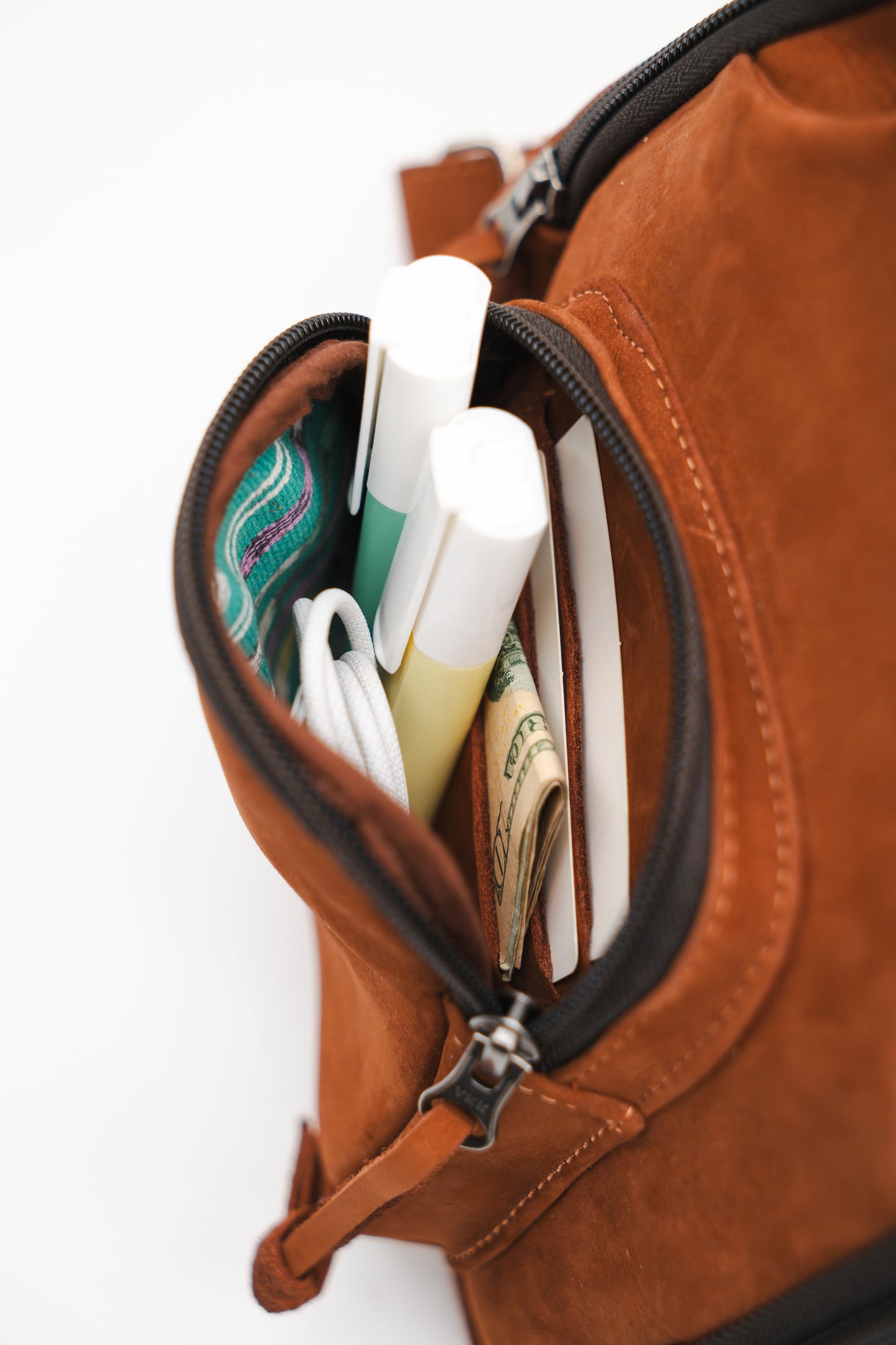 Mahogany Leather Sling Bag / Crossbody Purse