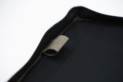 Gray Full Grain, Natural Leather Bible Cover / Case with Zipper