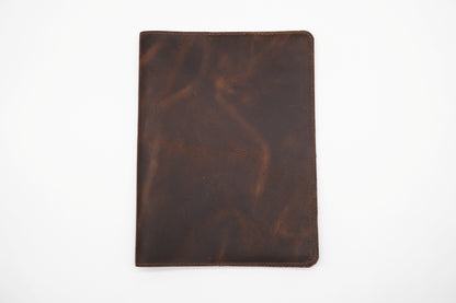 Large Leather Journal  / Notebook Cover with Lined Insert - Grizzly Brown Leather