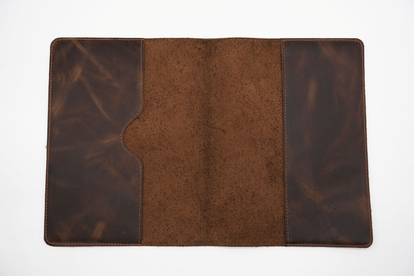 Large Leather Journal  / Notebook Cover with Lined Insert - Grizzly Brown Leather