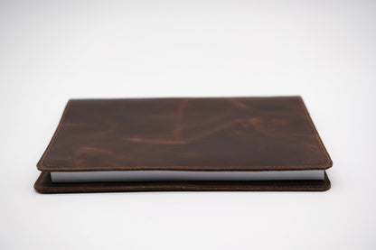 Large Leather Journal  / Notebook Cover with Lined Insert - Grizzly Brown Leather