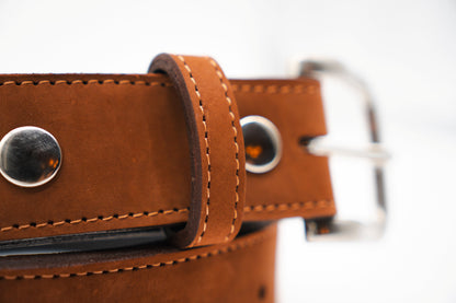 Mahogany Full Grain Leather Belt by World Orphans