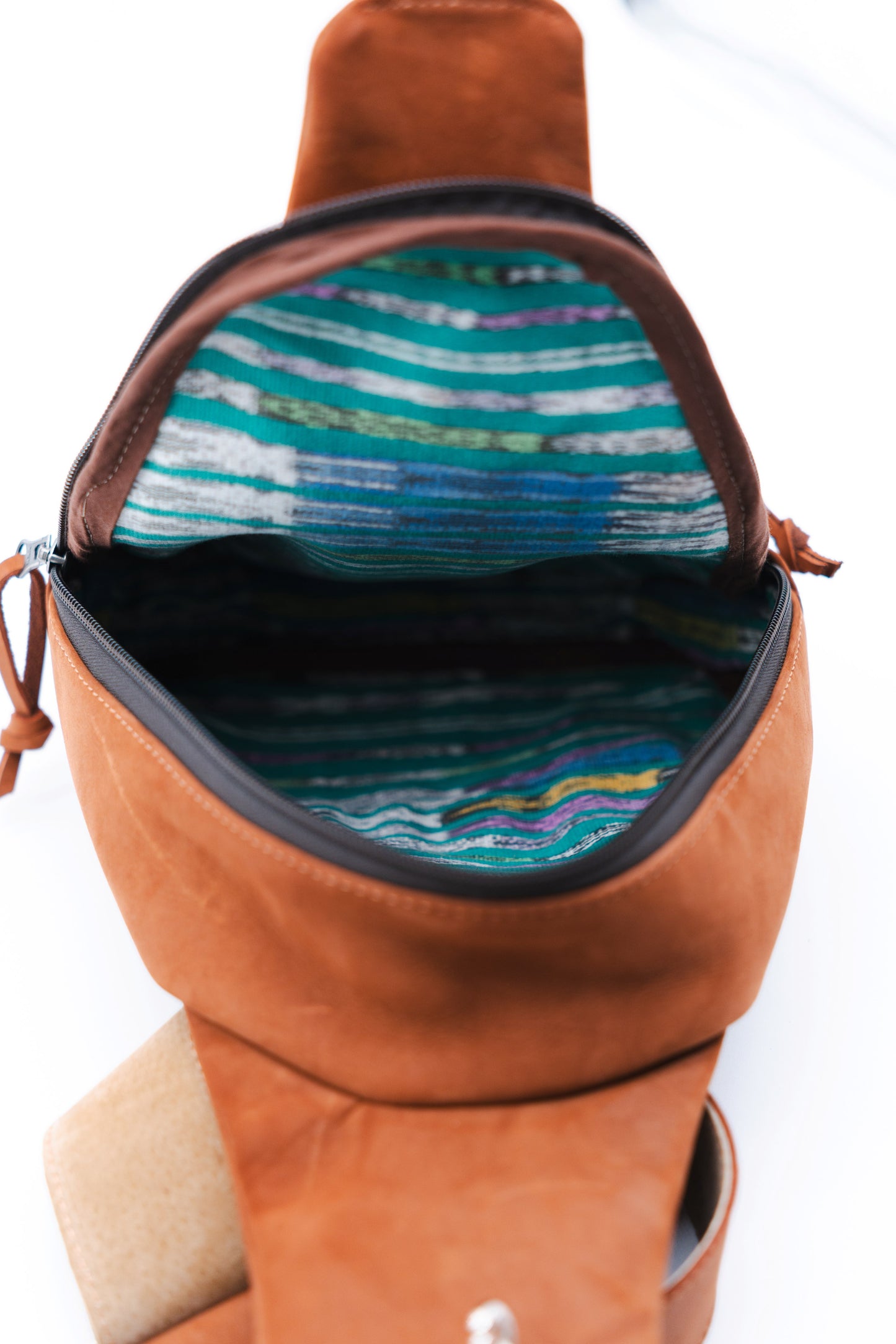 Mahogany Leather Sling Bag / Crossbody Purse