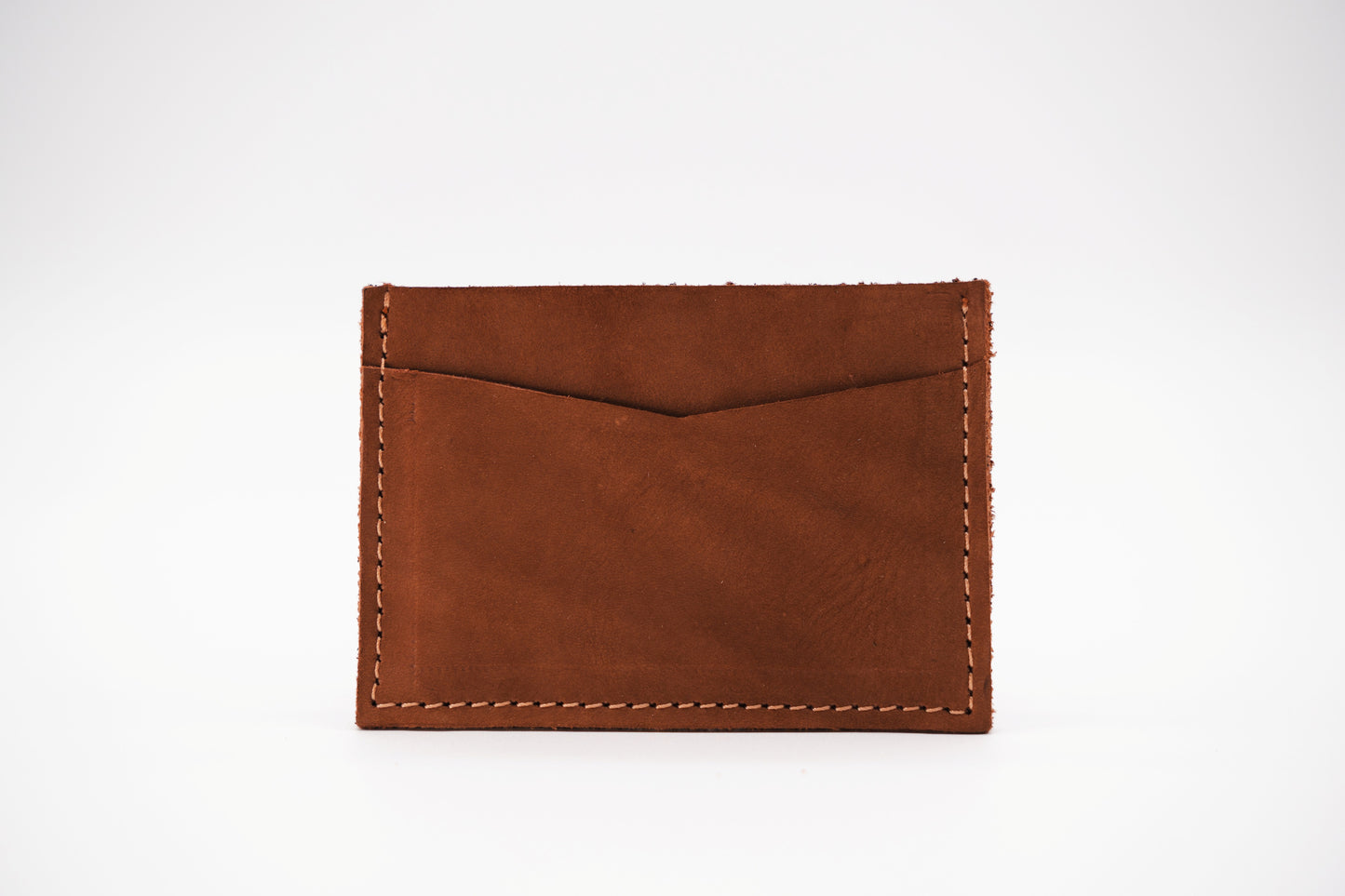 Handmade Leather Card Holder Slim Wallet for Men or Women - Chocolate Brown, Mahogany, or Dark Brown Leather