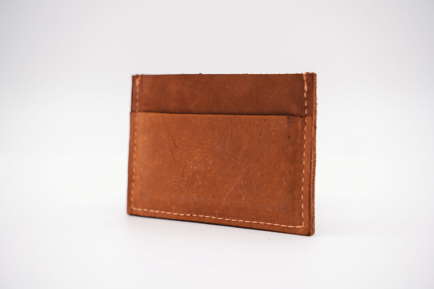 Handmade Leather Card Holder Slim Wallet for Men or Women - Chocolate Brown, Mahogany, or Dark Brown Leather