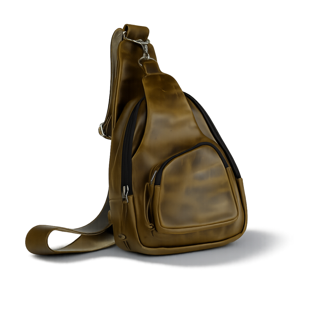 Leather Sling Bag / Crossbody Purse - Mahogany or Chocolate