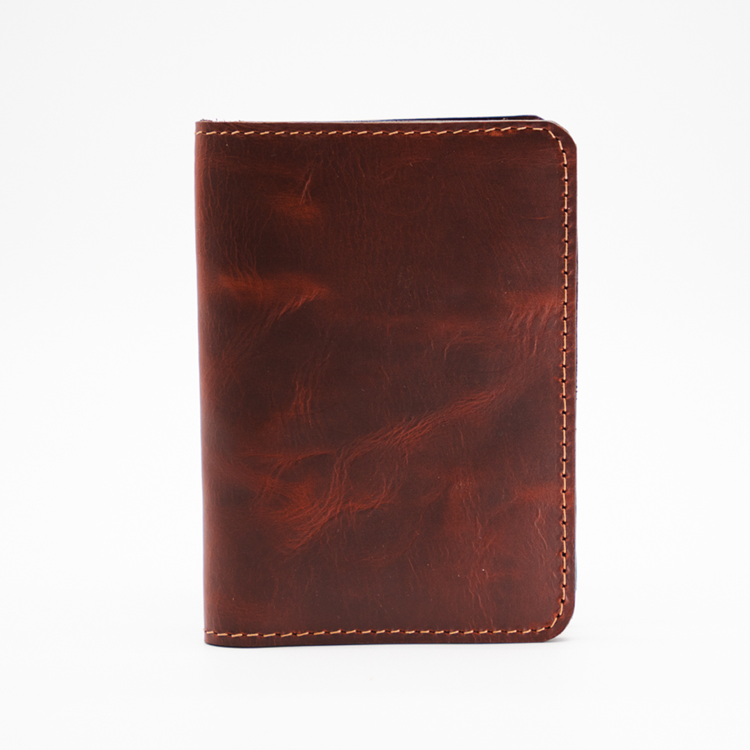 Full Grain Leather Passport Holder - Handmade Passport Wallet - Mahogany, Green, Blue Burgundy