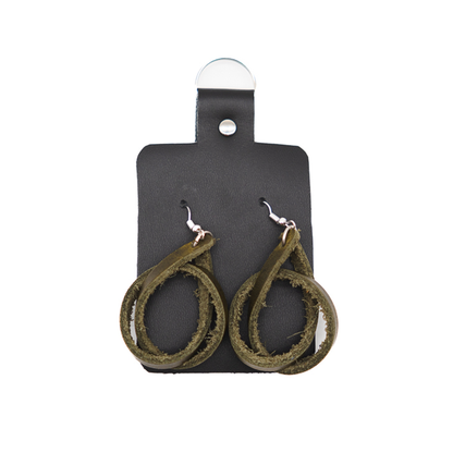 Genuine Leather Loop Earrings