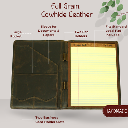 Dark Brown Leather Portfolio