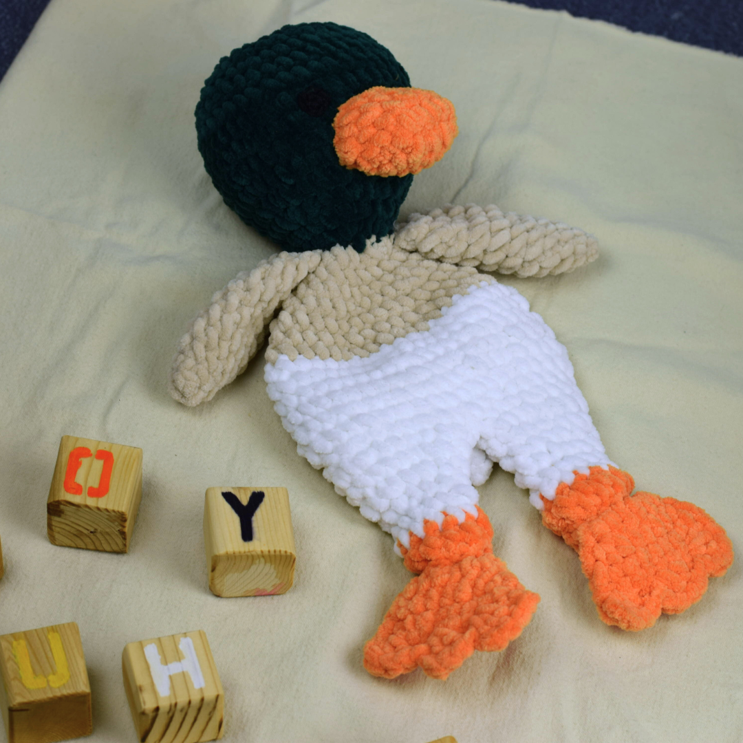 Crochet Animal Loveys - Bunny, Duck, Puppy, Dinosaur