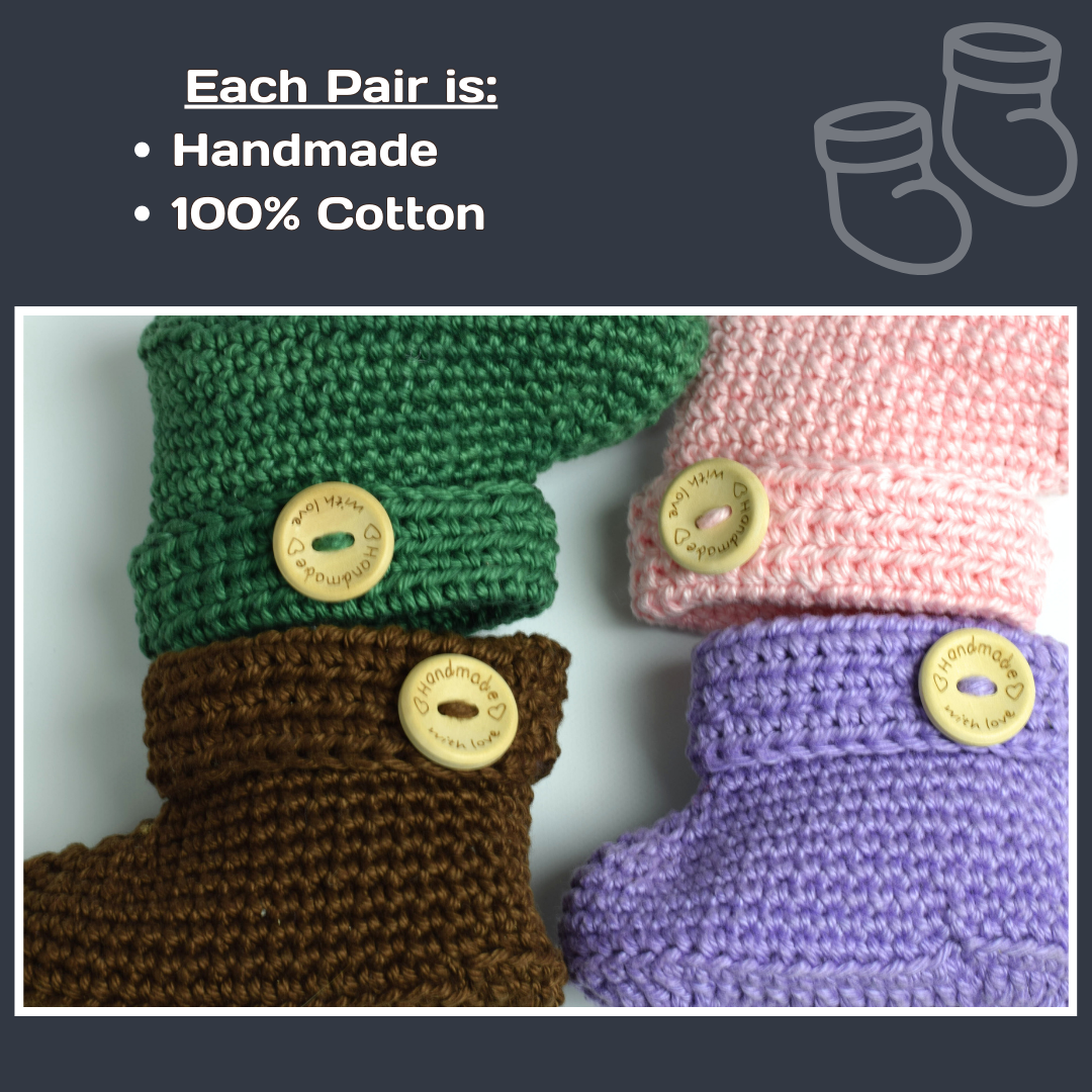Hand Crochet Infant Shoes / Booties