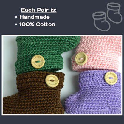 Hand Crochet Infant Shoes / Booties