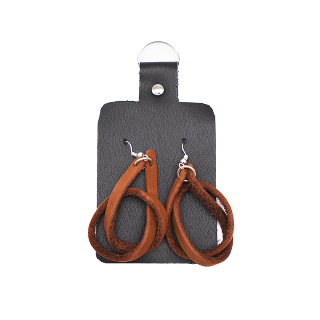 Genuine Leather Loop Earrings