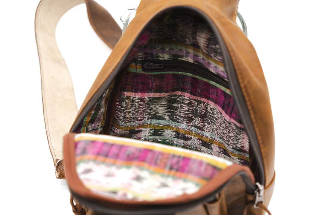 Leather Sling Bag / Crossbody Purse - Mahogany or Chocolate