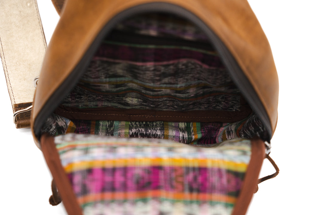 Leather Sling Bag / Crossbody Purse - Mahogany or Chocolate