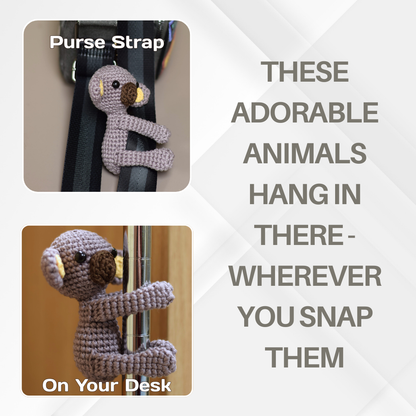 Crochet Mini Snap Animal - Koala