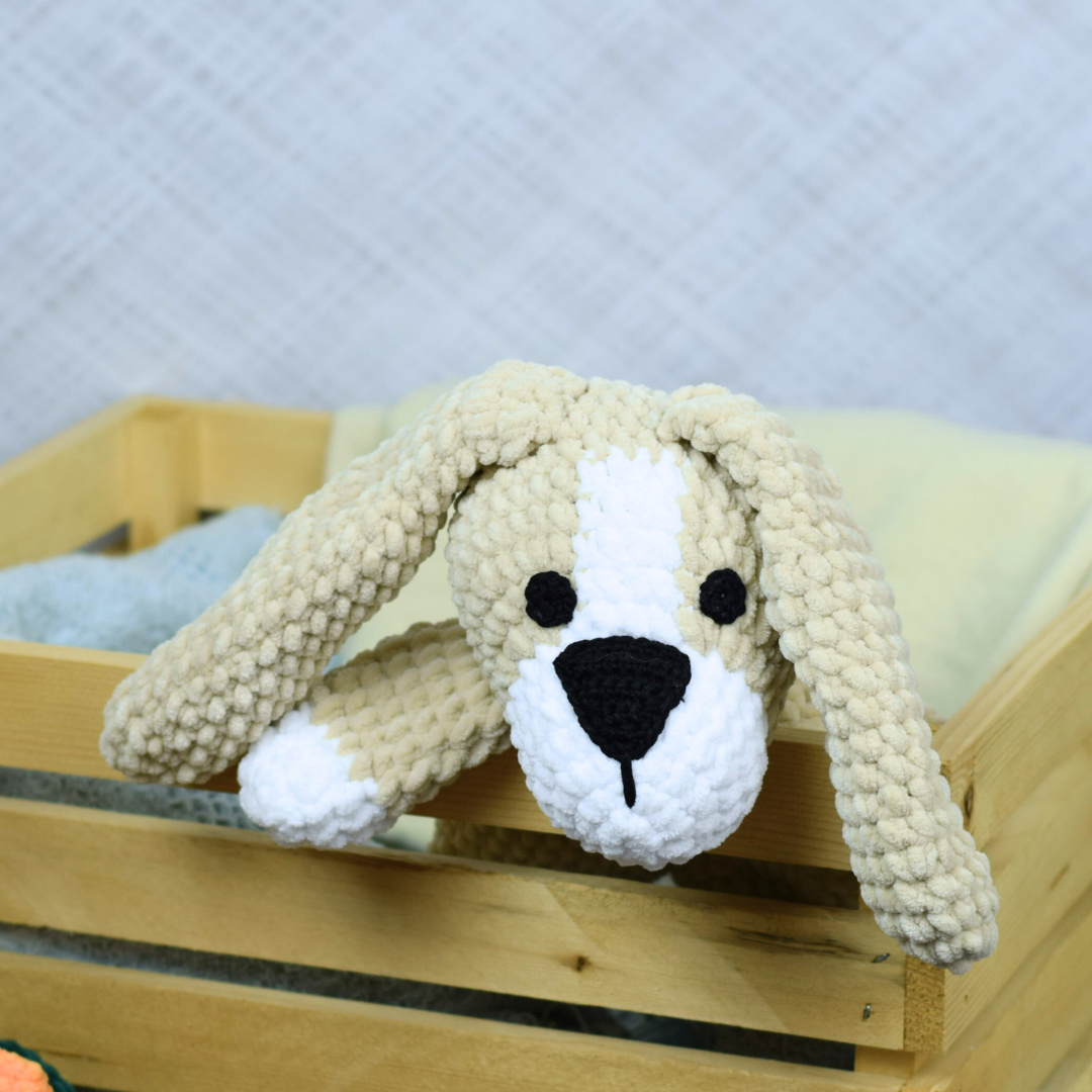 Crochet Animal Loveys - Bunny, Duck, Puppy, Dinosaur