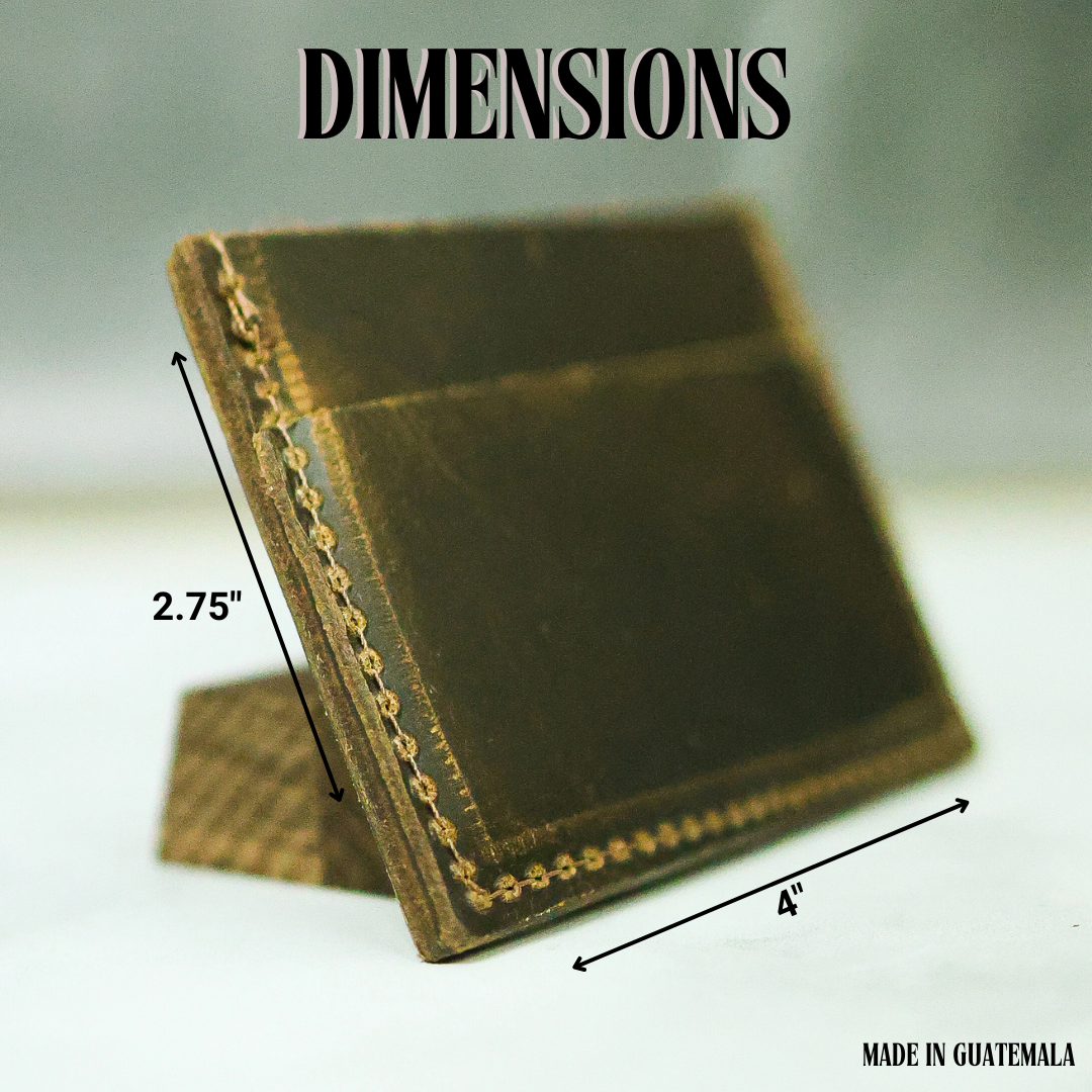 dark brown card holder - genuine leather