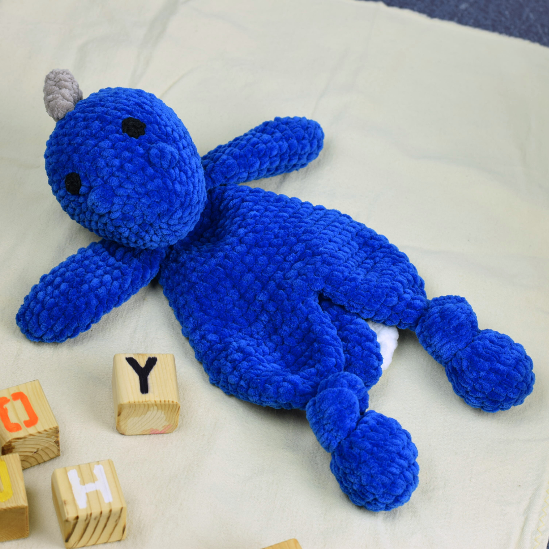 Crochet Animal Loveys - Bunny, Duck, Puppy, Dinosaur