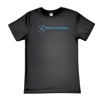 World Orphans Logo T-Shirt — Black, 100% Cotton, Unisex S–3XL